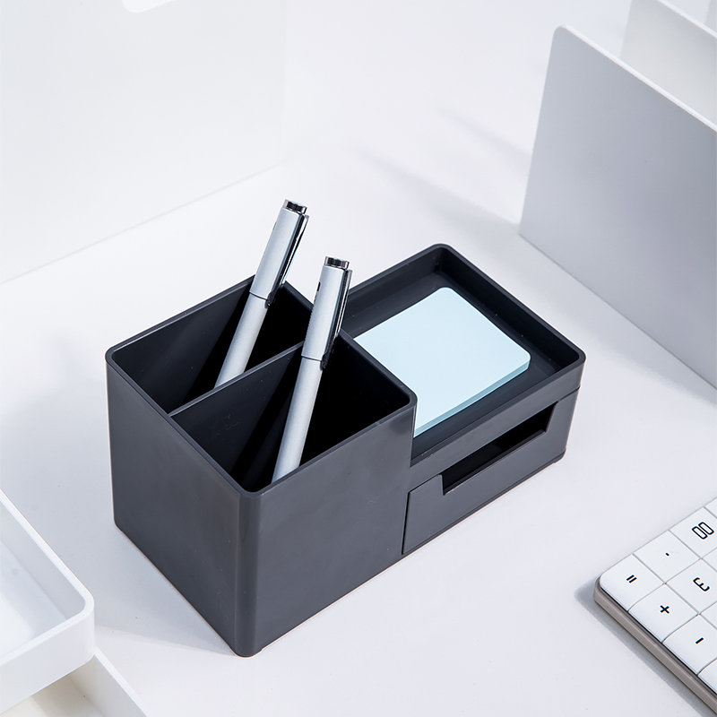 deli 8907 Desk Organizer, 172x88x90mm, Dark Grey - Image 4
