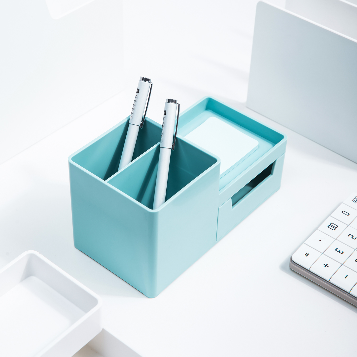 deli 8907 Desk Organizer, 172x88x90mm, Light Blue - Image 4