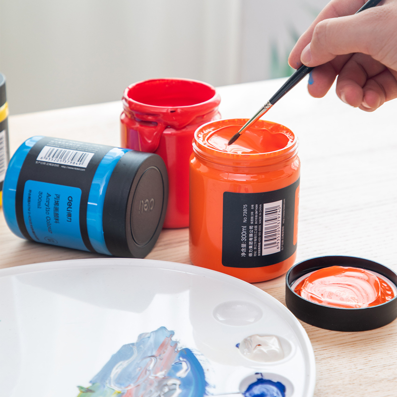 deli 73875 Acrylic paint, 300ml, Titanium White - Image 4