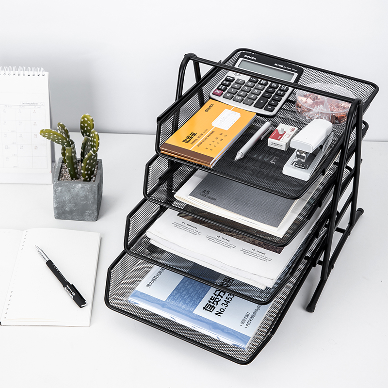 deli 9184 File Tray, 346.7*296*308.5mm, Black - Image 4