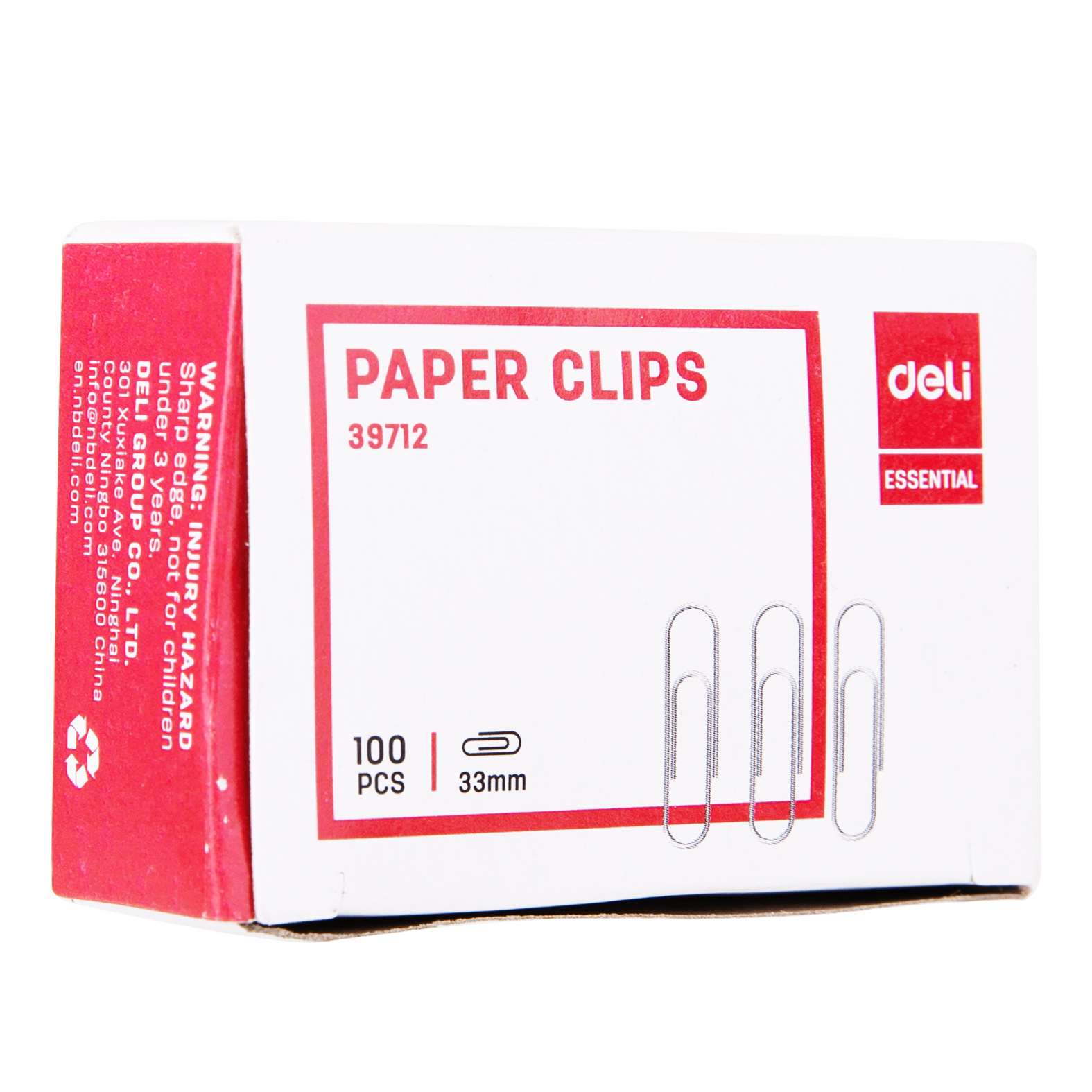 deli E39712 Paper Clips, #4, 33mm, Silver - Image 4