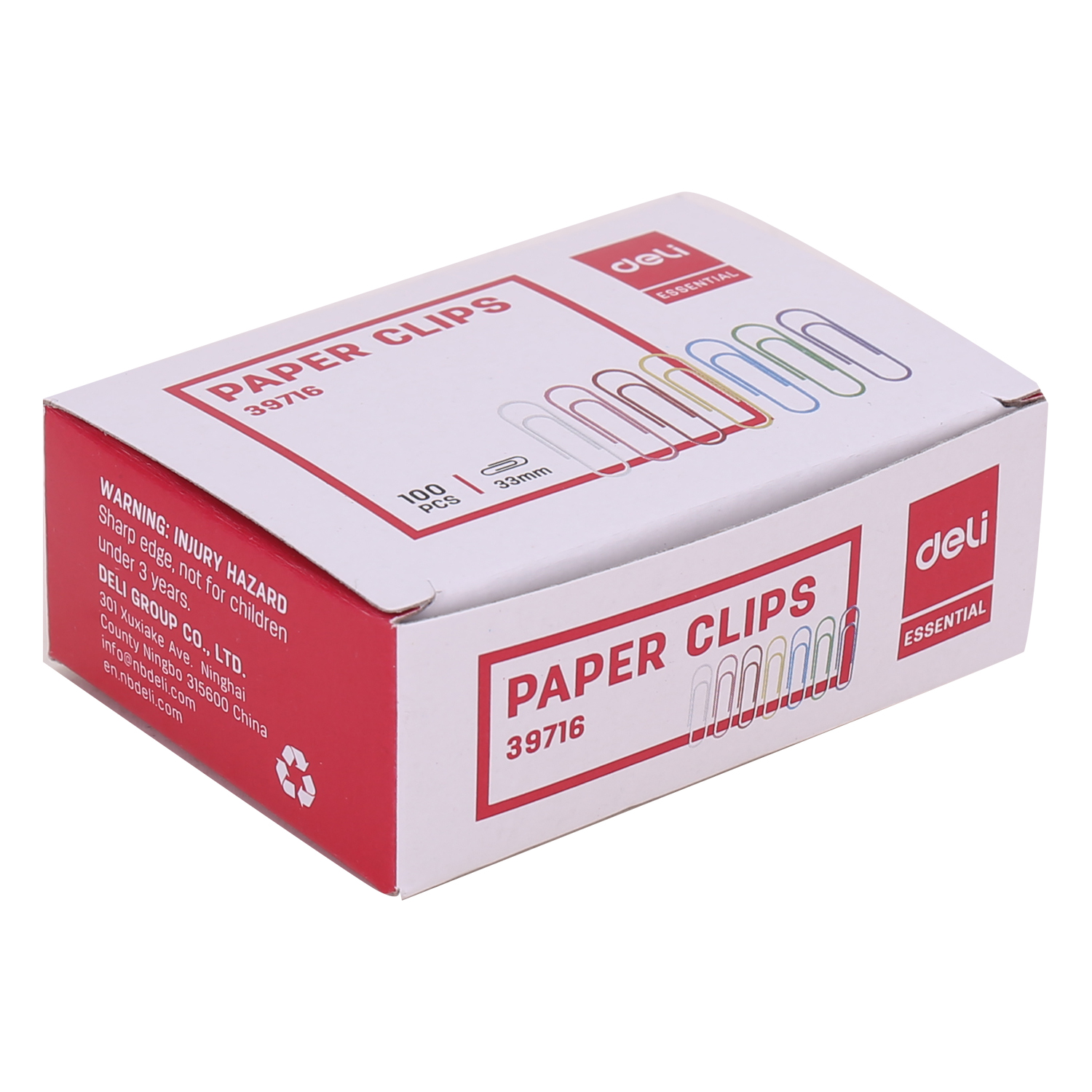 deli E39716 Paper Clips, #4, 33mm, Assorted Colors - Image 4
