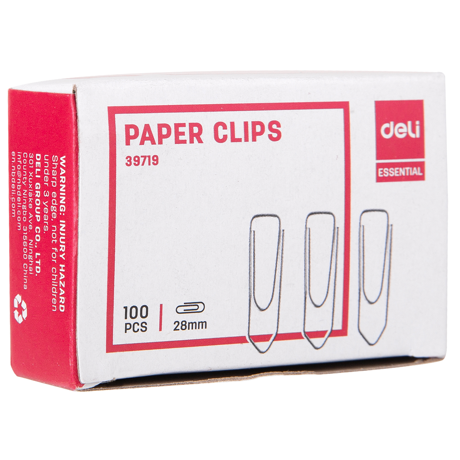 deli E39719 Paper Clips, #3, 28mm, Silver - Image 4