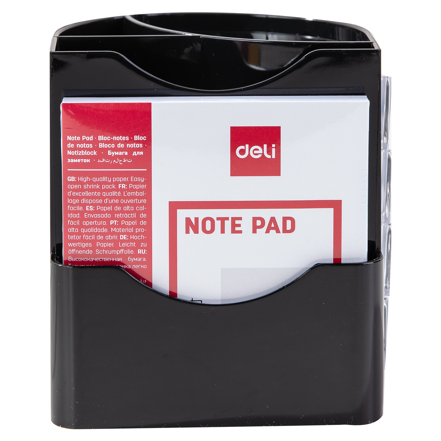 deli E9133 Pen Holder, 98×94×106mm, Black - Image 4