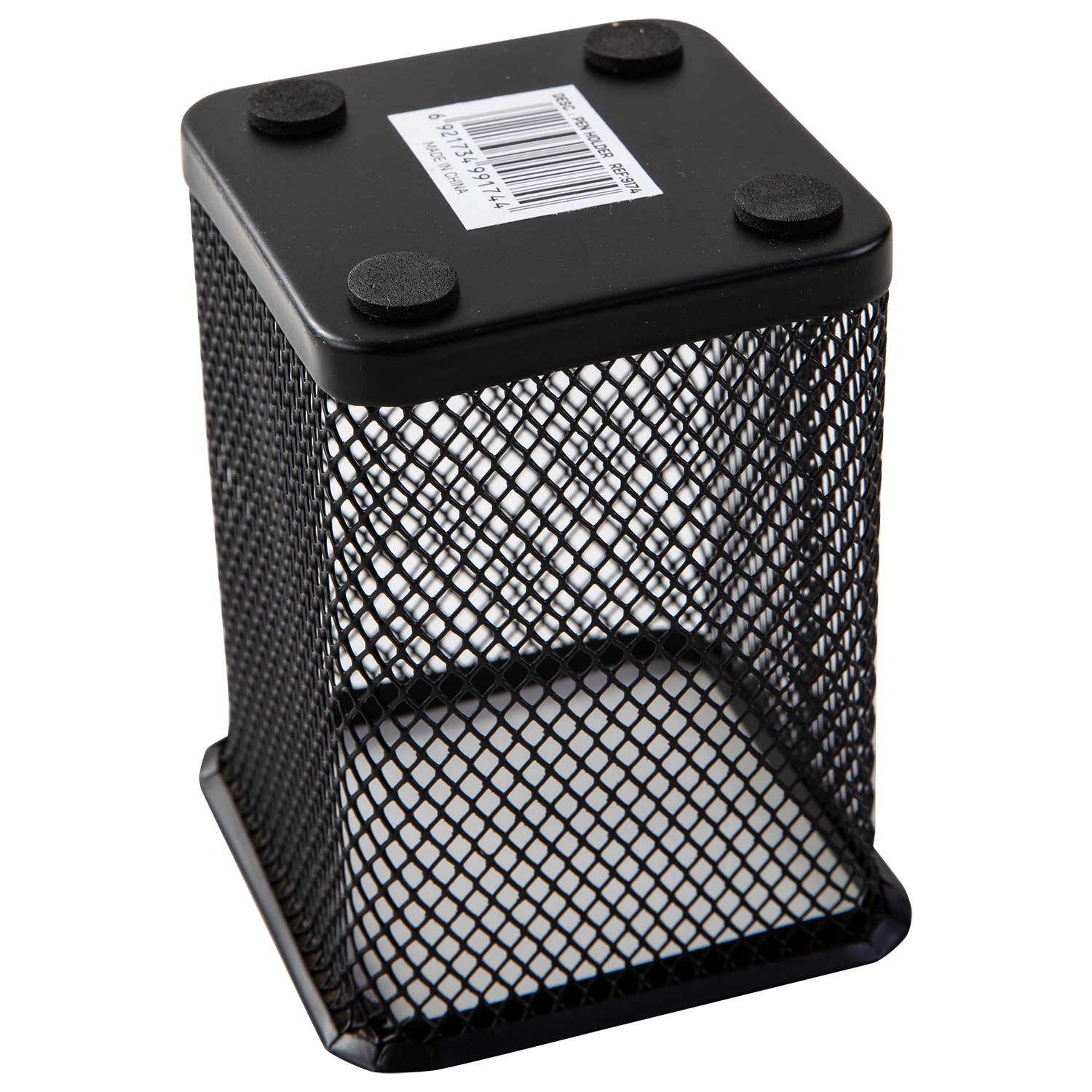 deli E9174 Pen Holder, 80×80×90mm, Black - Image 4