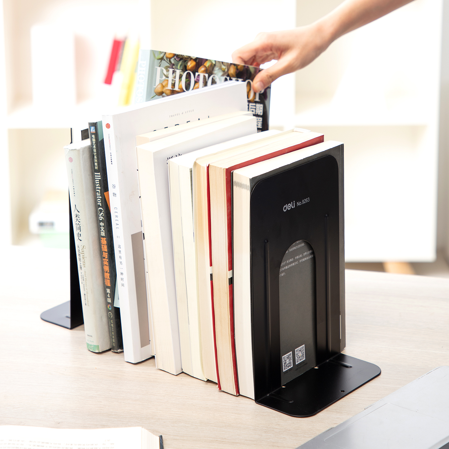 deli E9263 Book End, 9, Black - Image 4