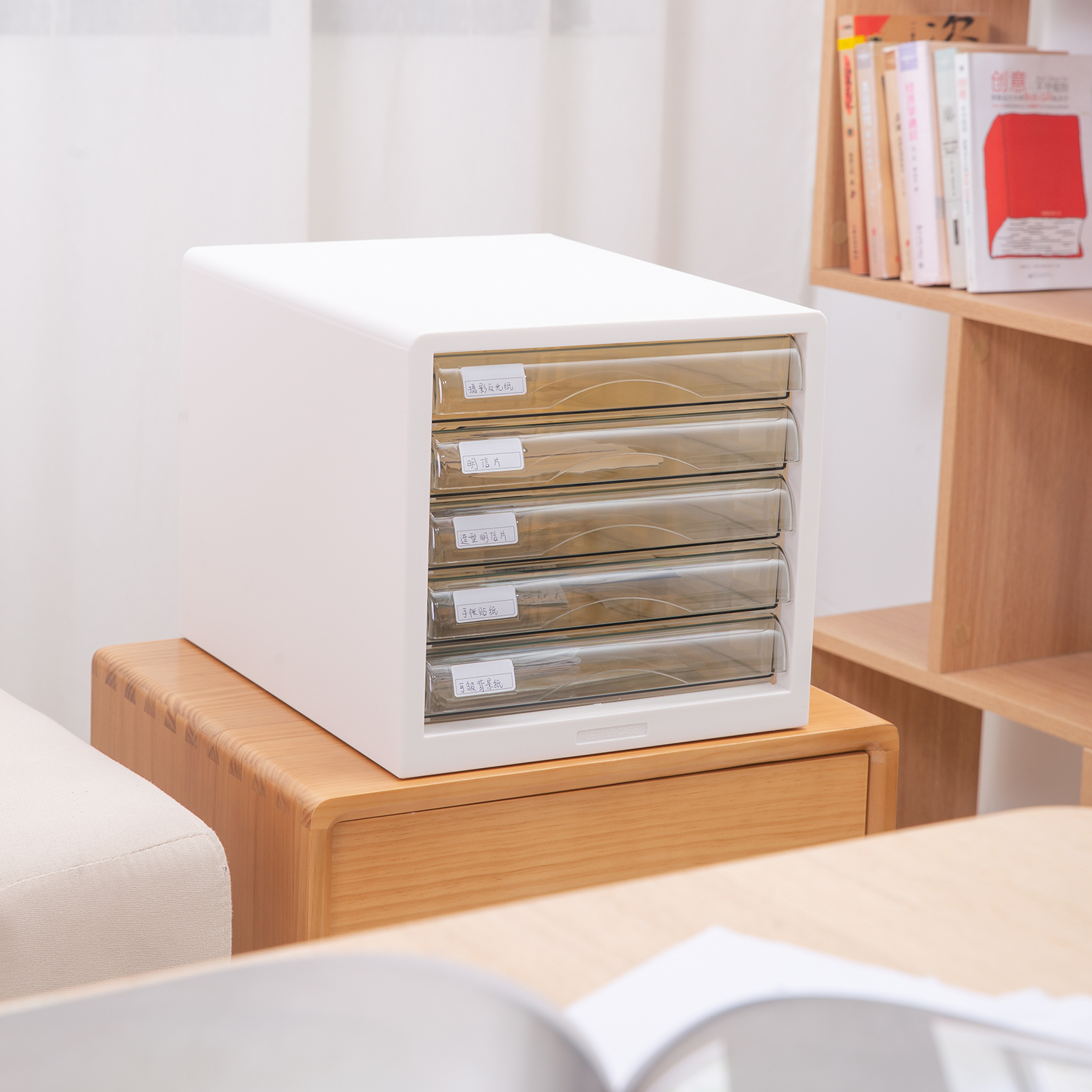 deli E9777 File Cabinet, 275×340×260mm, White - Image 4