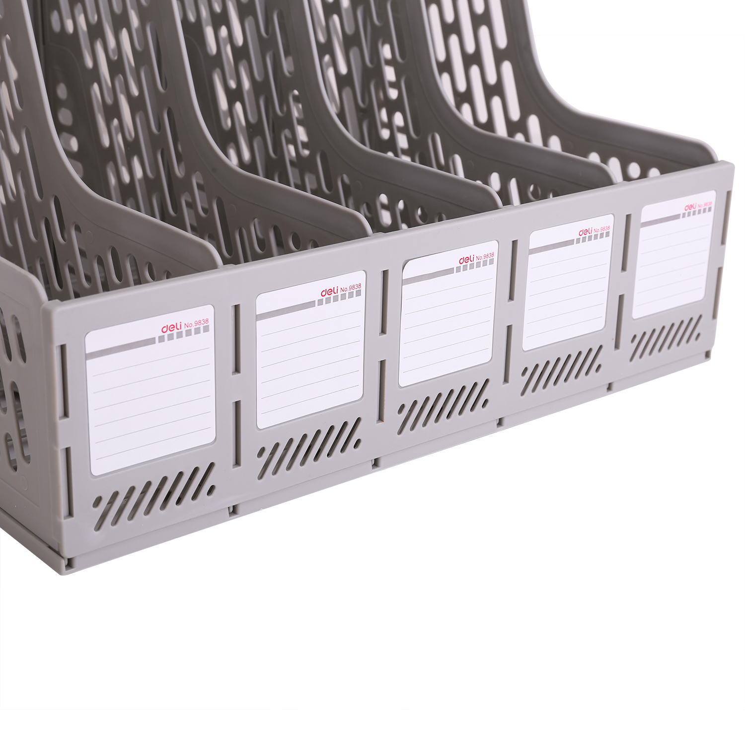 deli E9838 Magazine Container, 340×255×270mm, Grey - Image 4