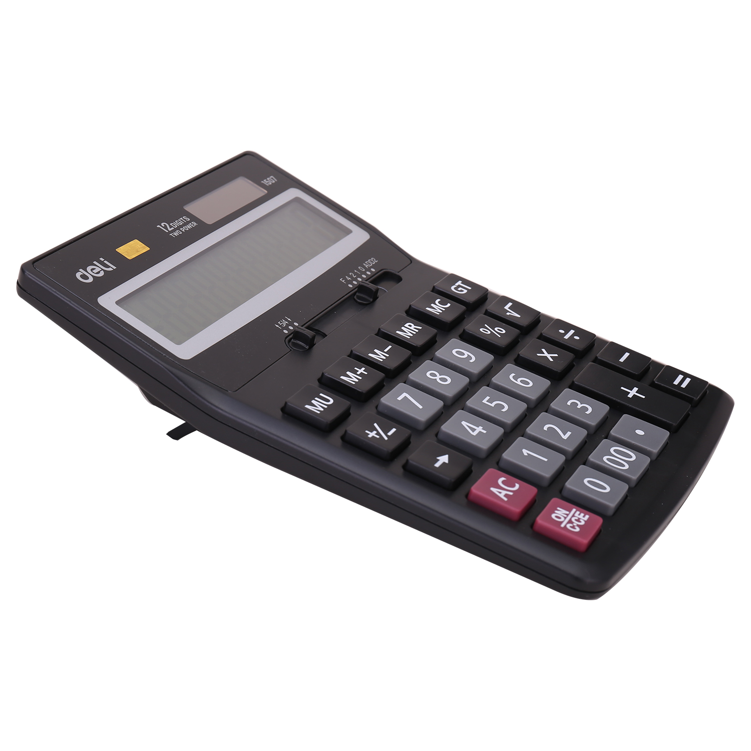 deli E1507 Desktop Calculator, Plastic-12 digits, Black - Image 4