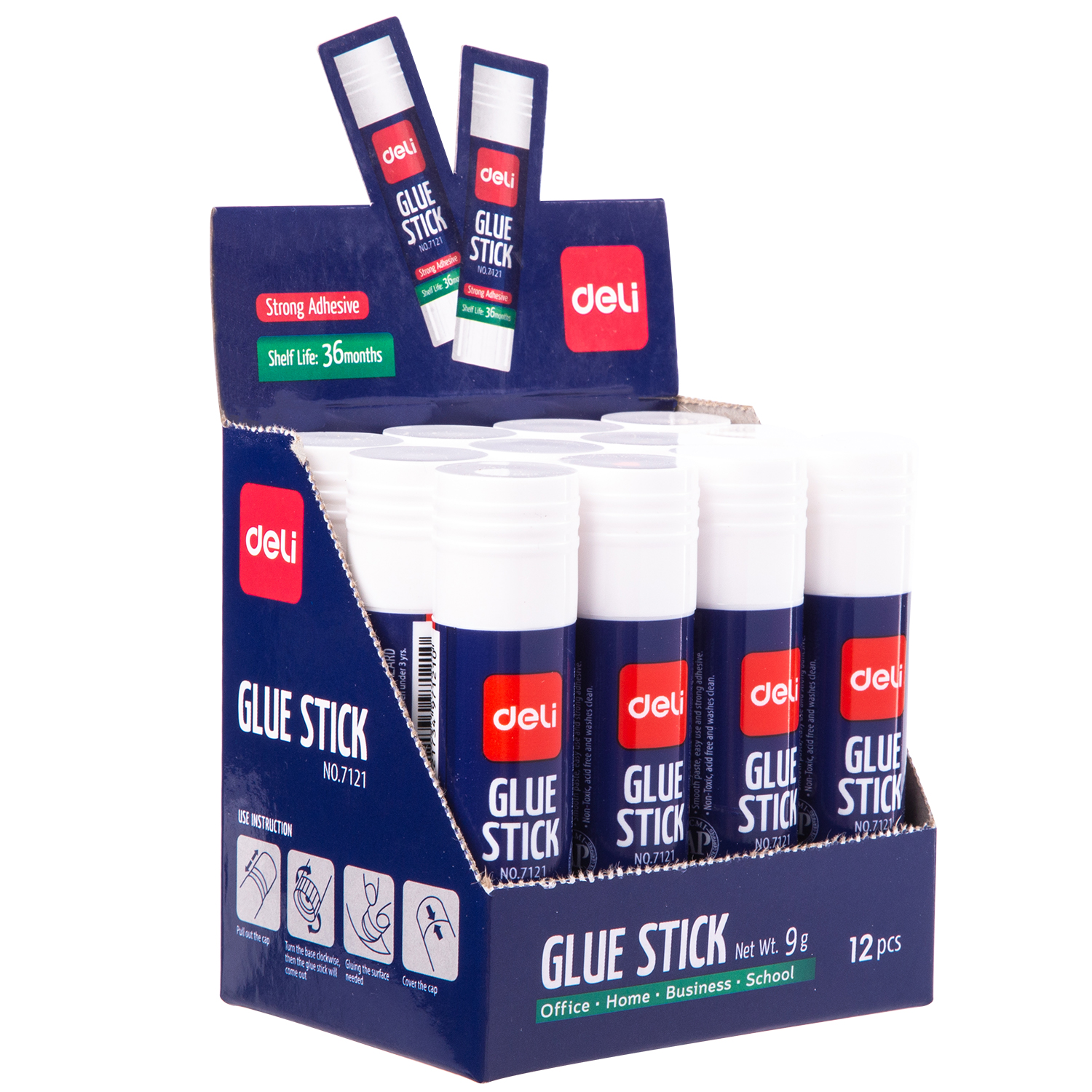 deli E7121 Glue Stick, 9g, White - Image 4