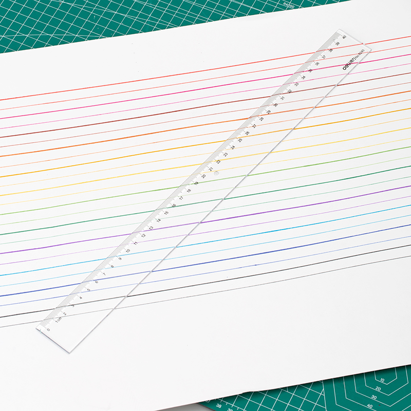 deli 6240 Ruler, 40CM, Transparent - Image 4