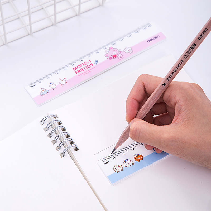 deli 71973 Ruler, 15cm ruler, Assorted Colors - Image 4