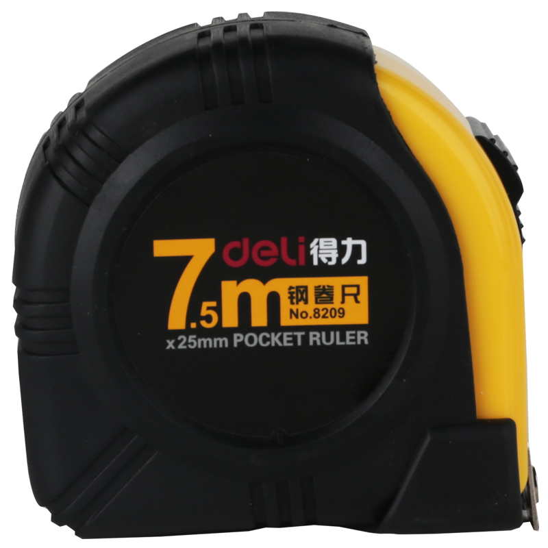 deli 8209 Steel Measure Tape, 7.5m, Yellow - Image 4