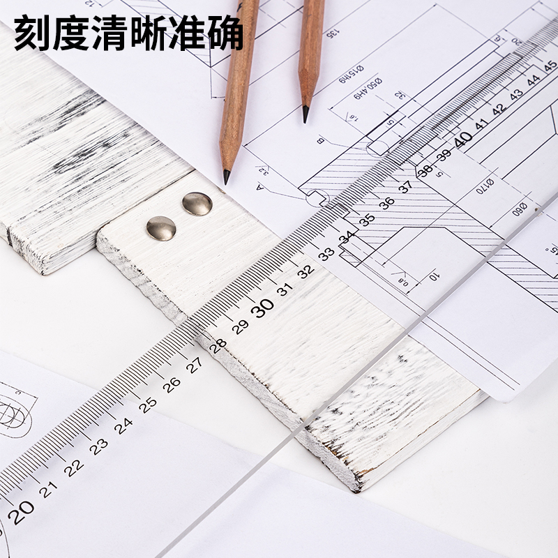 deli 8412 Technical Ruler, 93cm, Transparent - Image 4