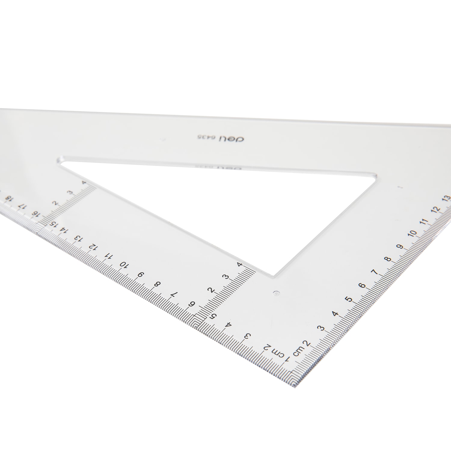 deli E6435 Set Square, 30cm & 33cm, Transparent - Image 4