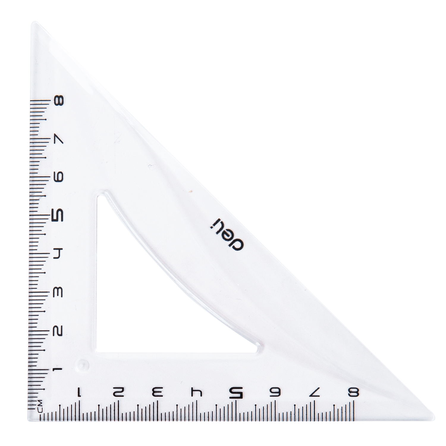 deli EG00412 Ruler Set, 4 pcs, Transparent - Image 4