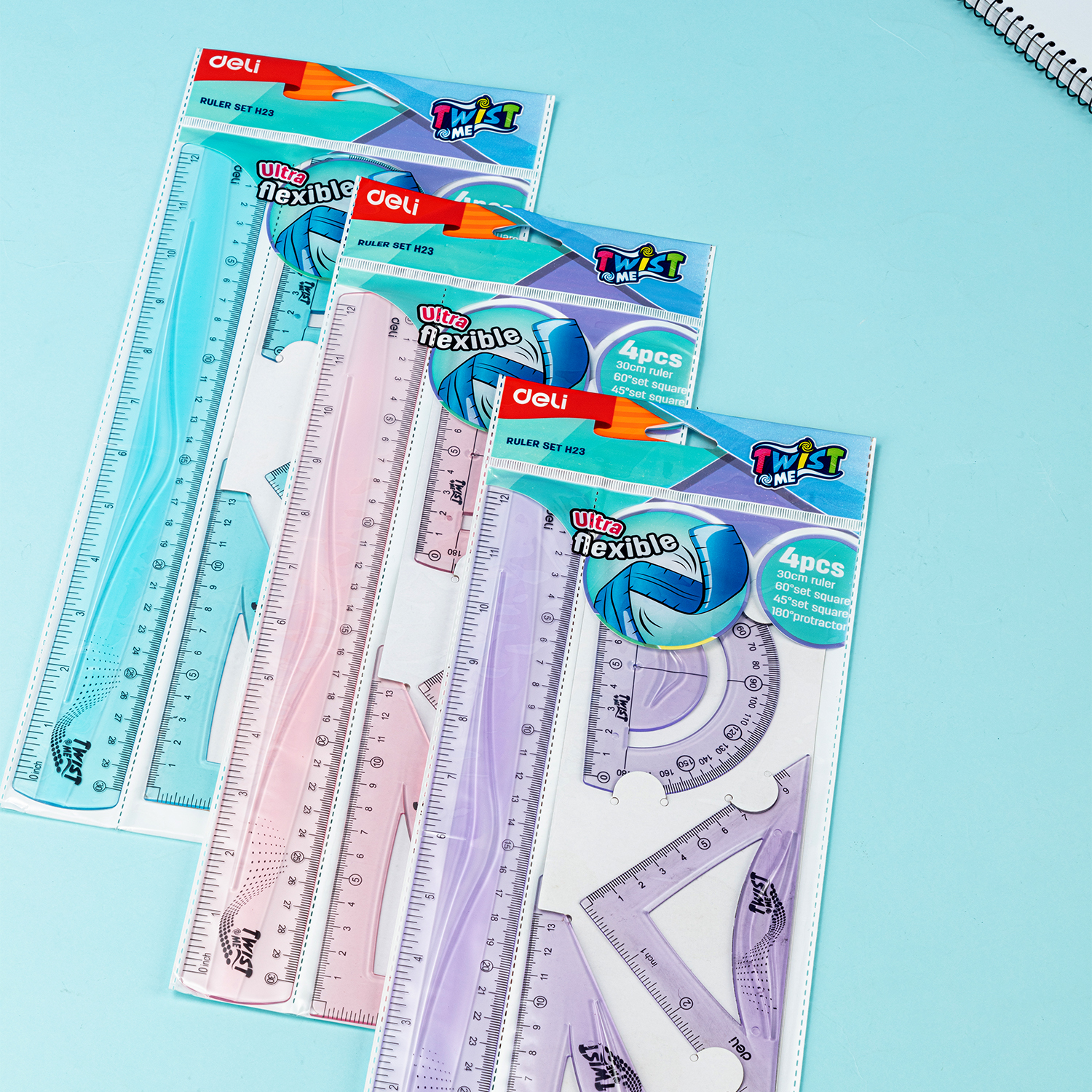 deli EH23 Ruler Set, 4 PCS Set - Image 4