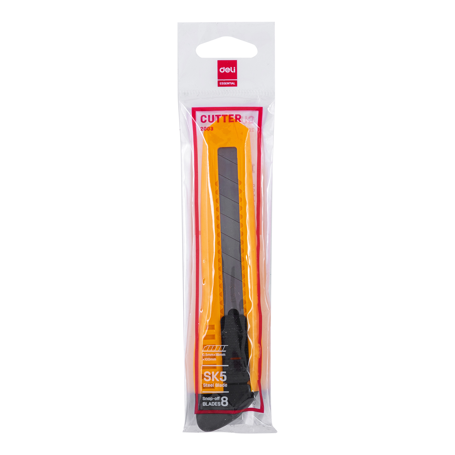deli E2003 Cutter, 8 snap-off blades, Yellow - Image 4