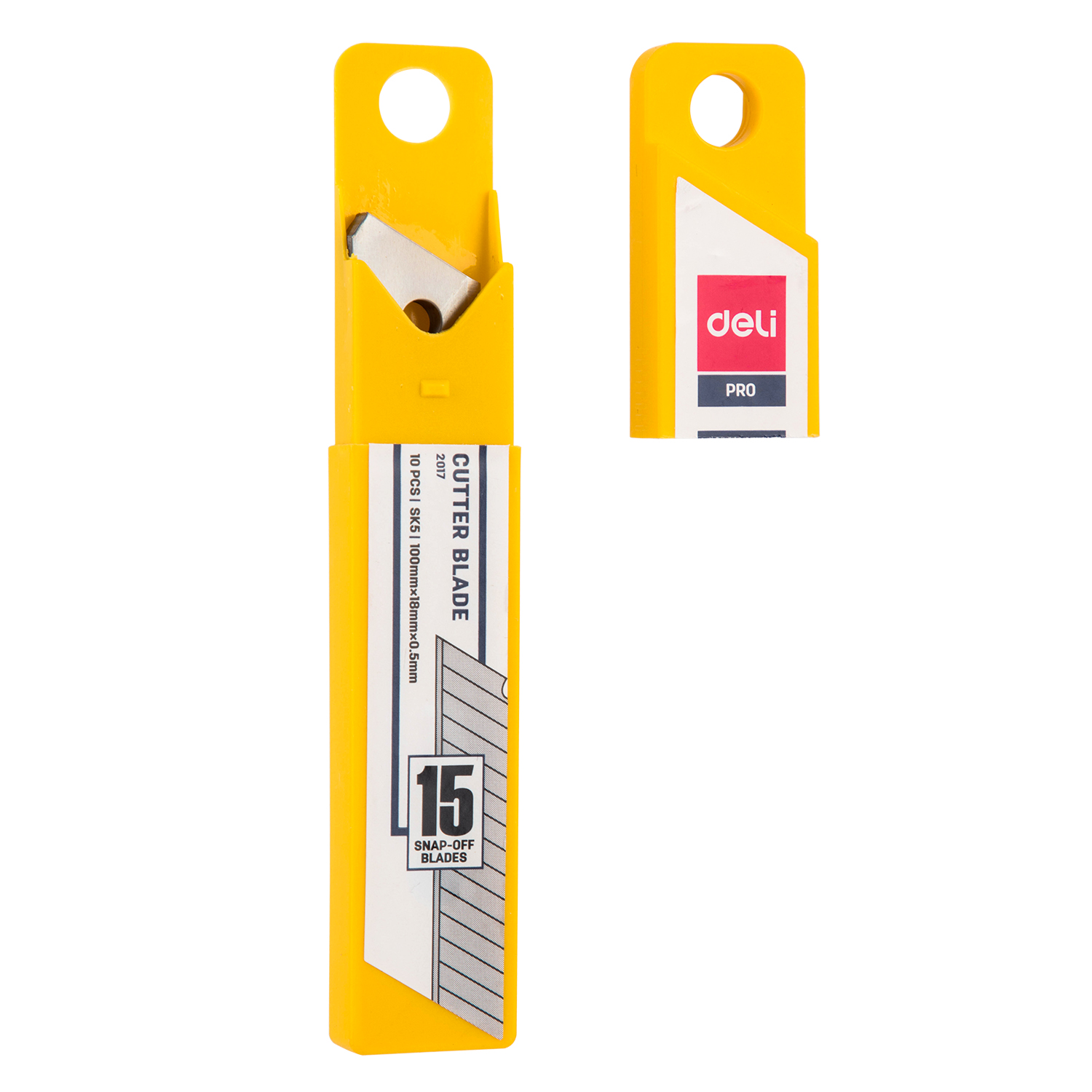 deli E2017 Cutter Blade, 15 snap-off blades, Silver - Image 4