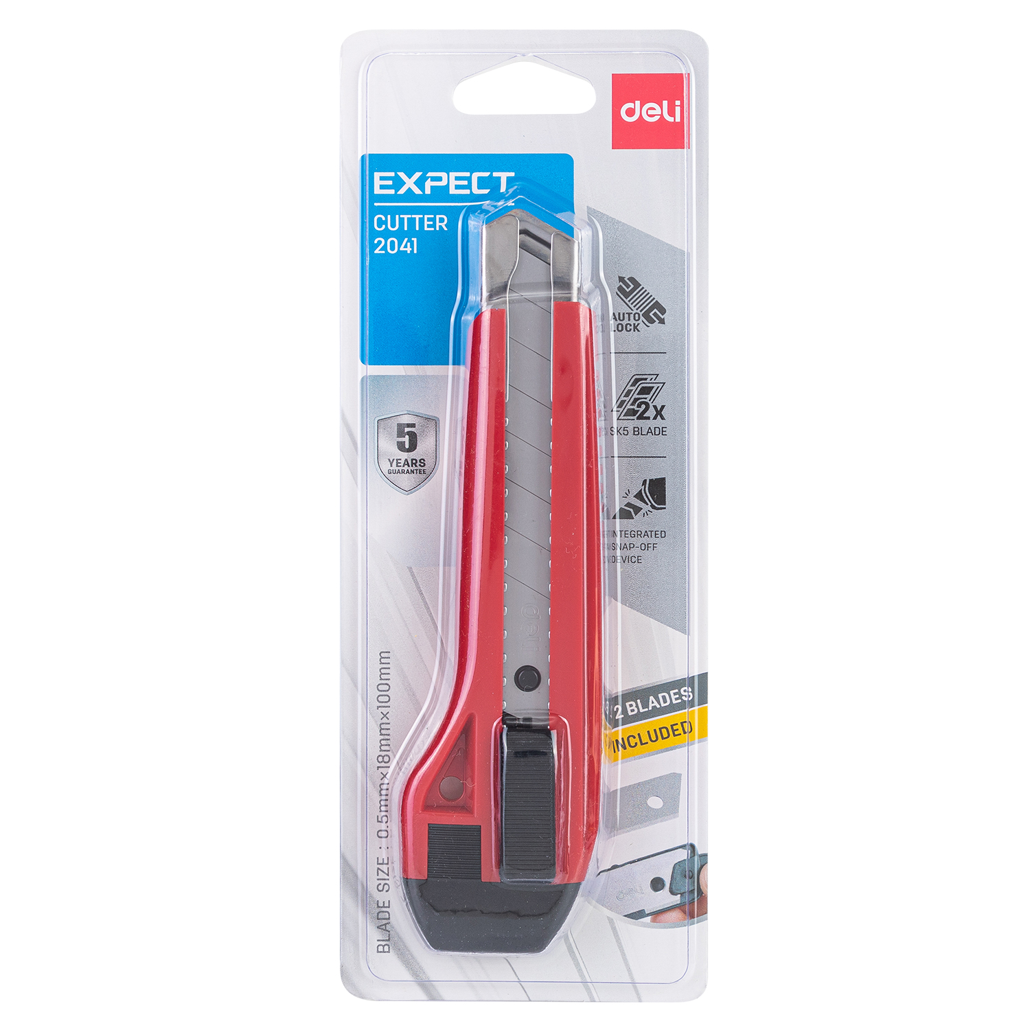deli E2041 Cutter, 8 snap-off blades, Assorted Colors - Image 4