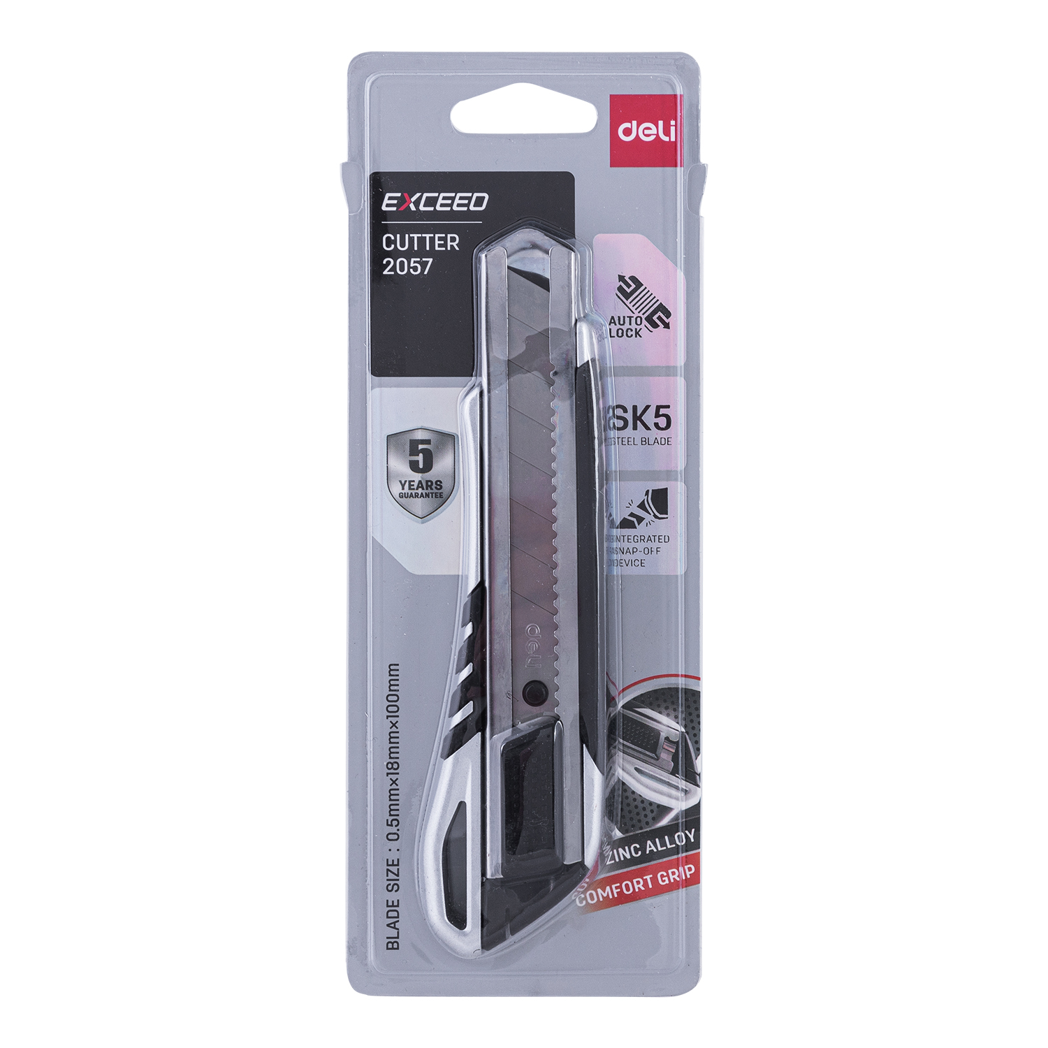 deli E2057 Cutter, 8 snap-off blades, Assorted Colors - Image 4