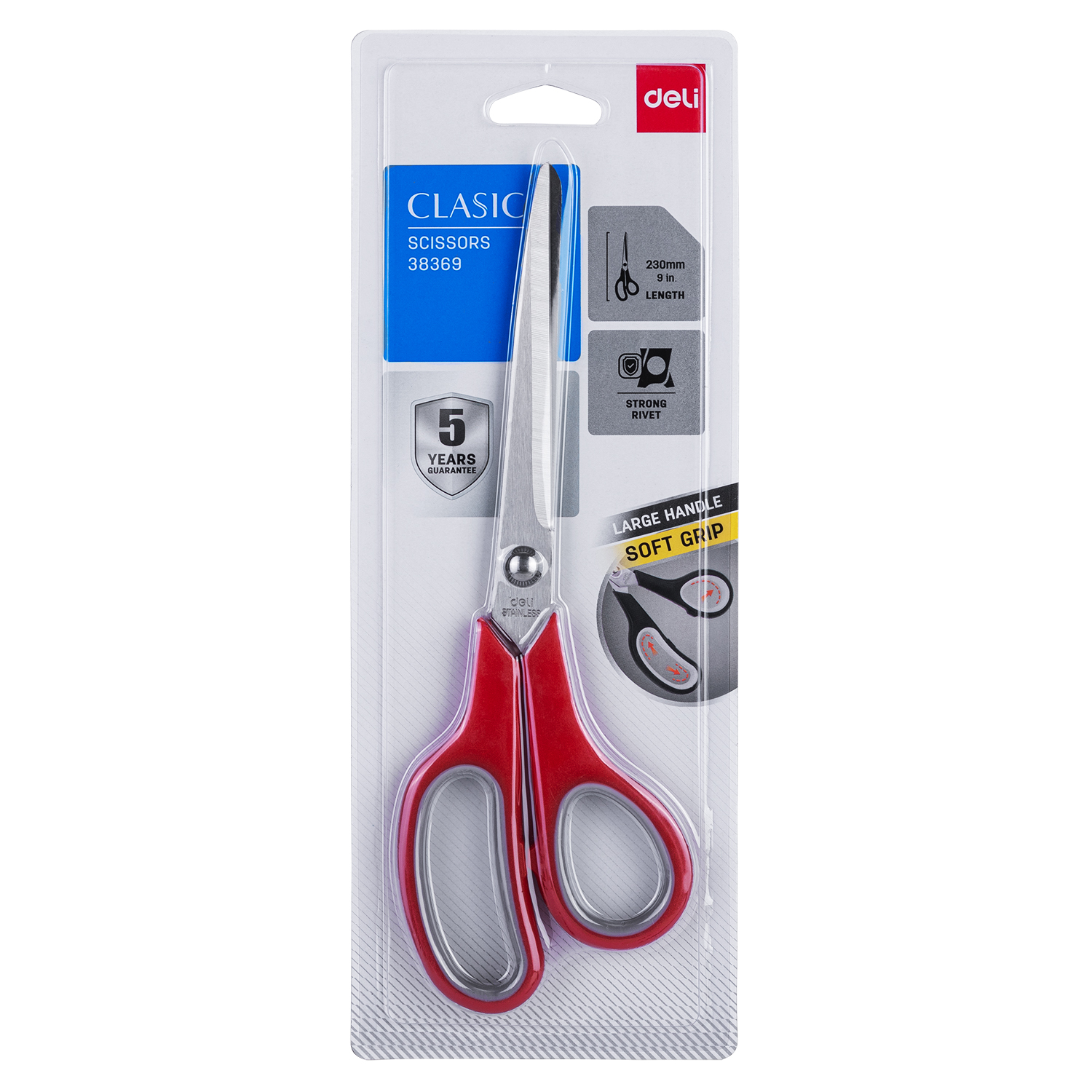 deli E38369 Scissors, 230mm, Assorted Colors - Image 4