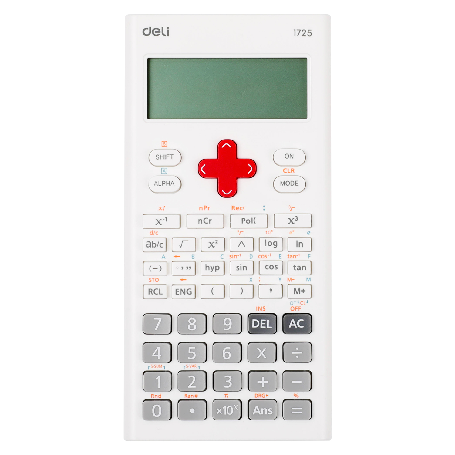 deli E1725 Scientific Calculator, 240F,10+2 digits, White - Image 4