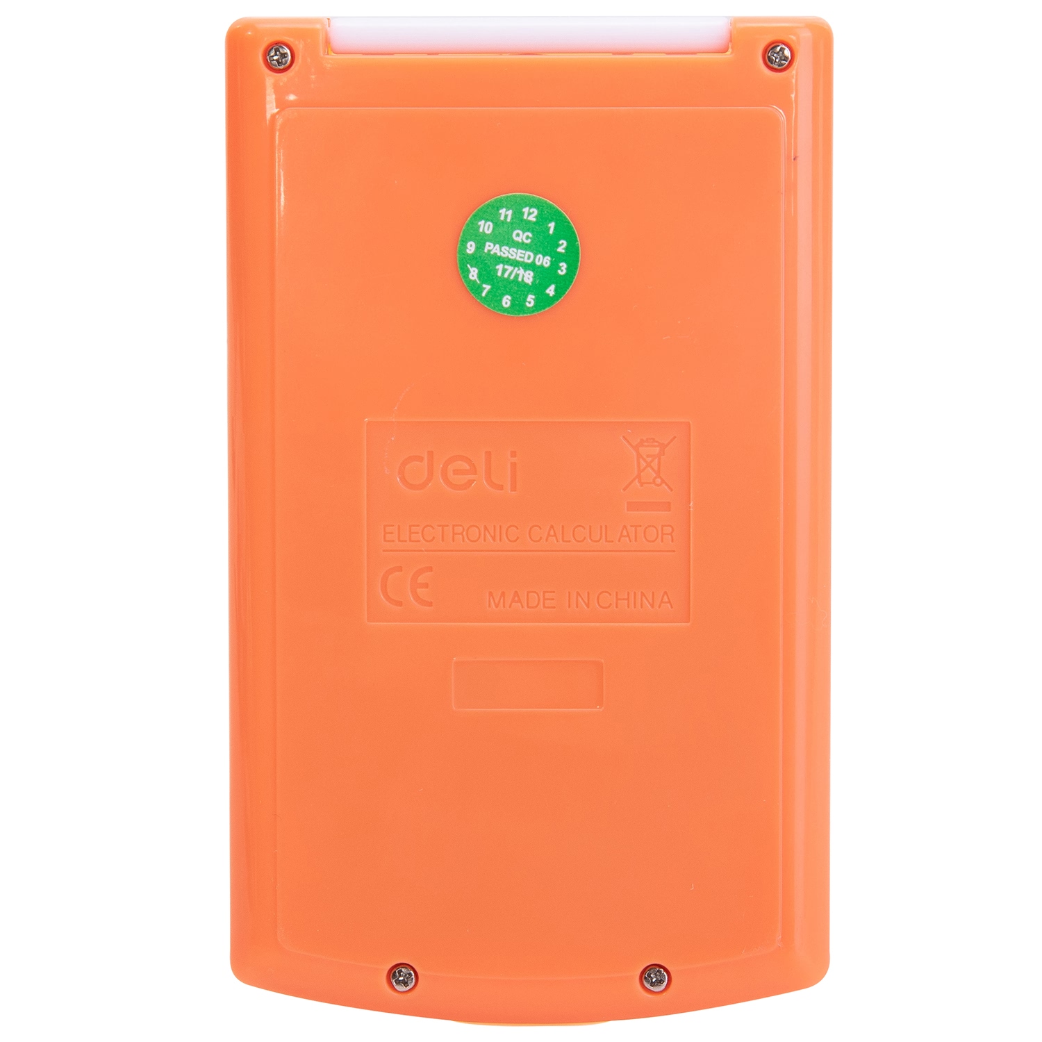 deli E39217 Portable Calculator, Plastic-8 digits,h/cover, Orange - Image 4