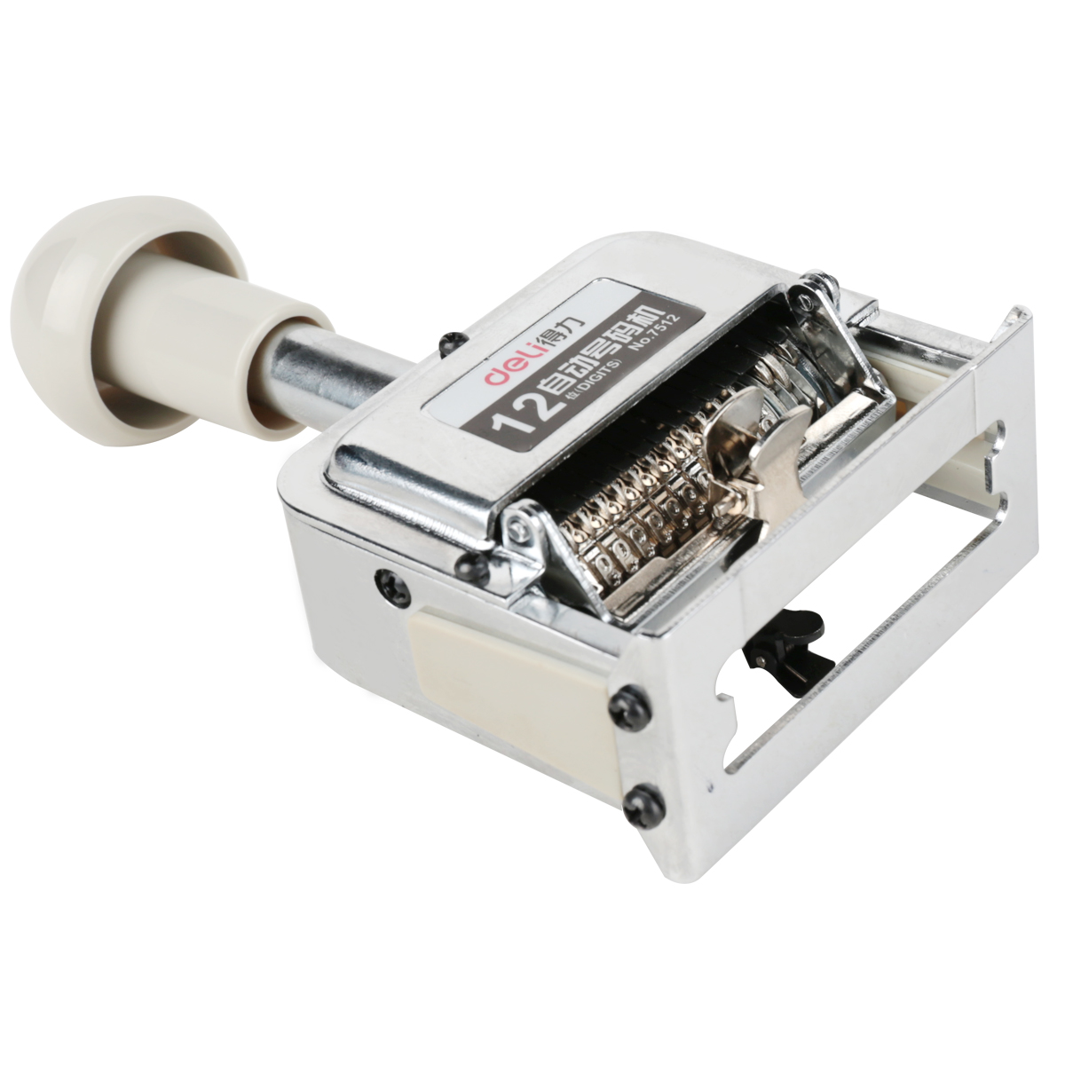 deli 7512 Numbering Machine, 109*70*164mm, 575 gram, White - Image 4