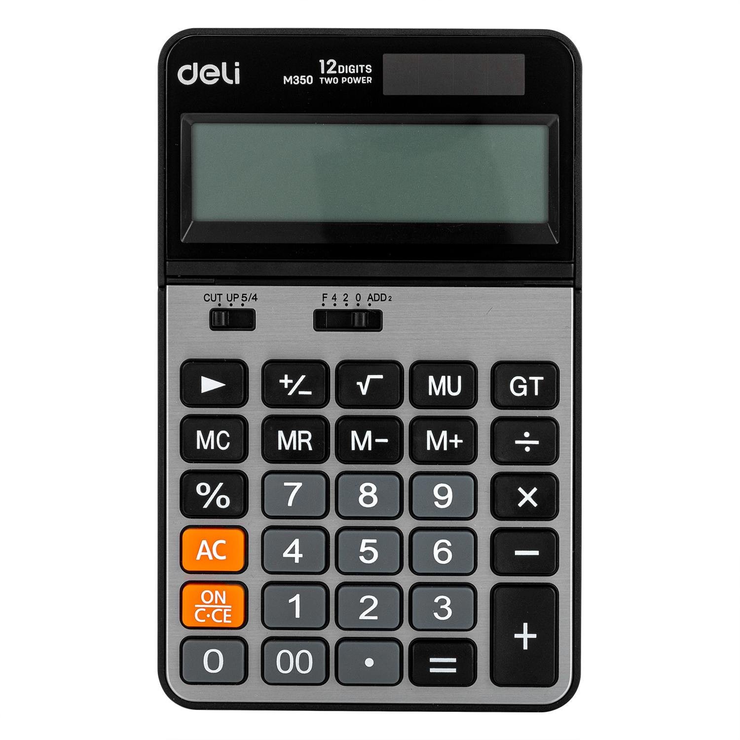 deli EM350 Calculator, Metal-12 digits, Silver - Image 4