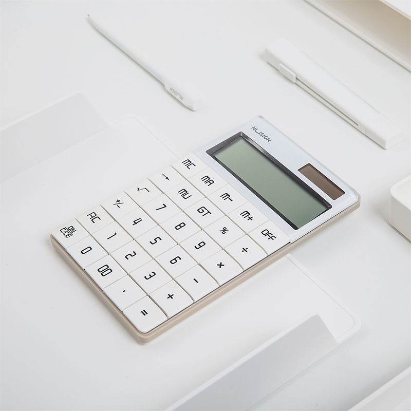 deli ENS041 Calculator, 165.3×103.2×14.7mm, 12 digits, White - Image 5