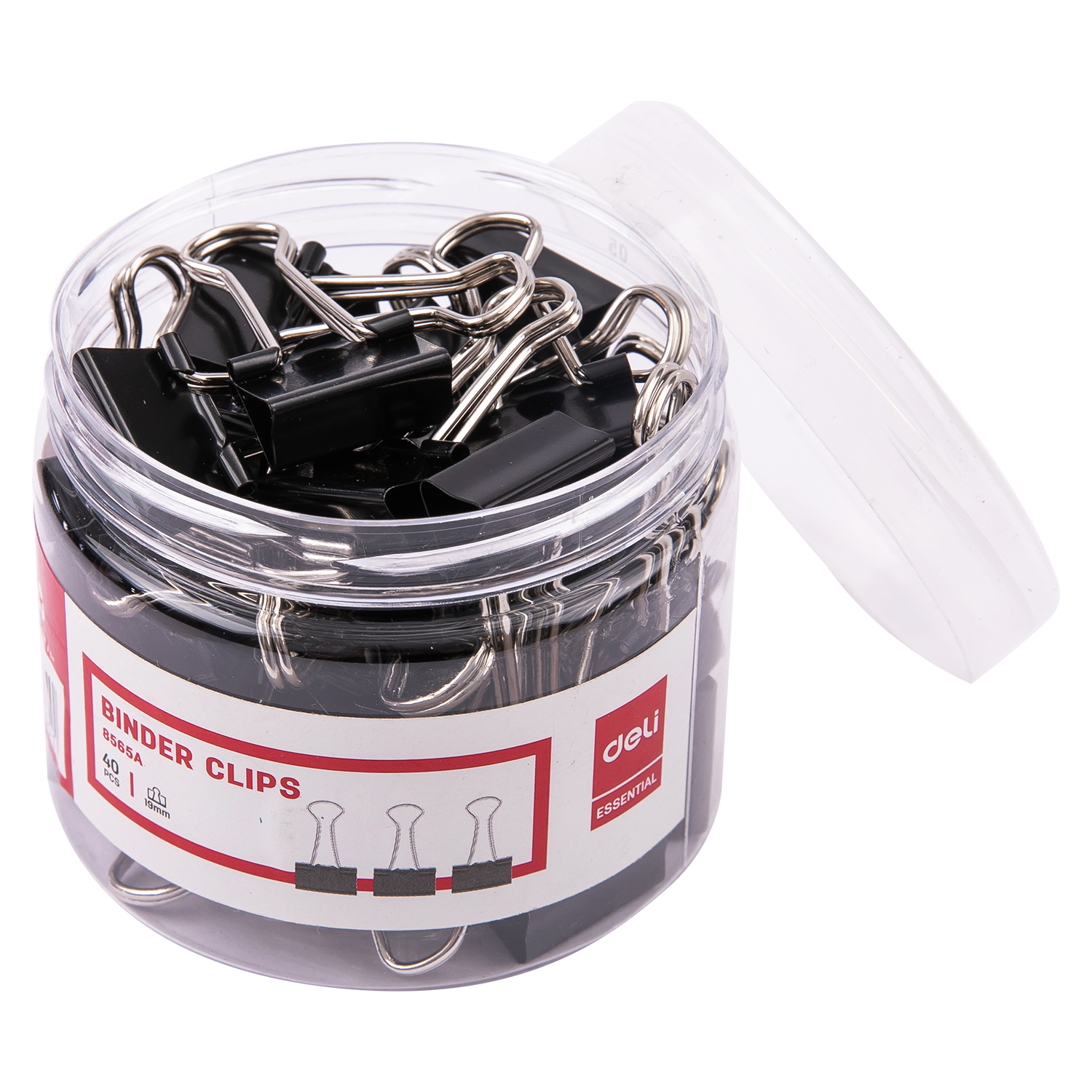 deli E8565A Effortless Binder Clip, 19mm, Black - Image 5