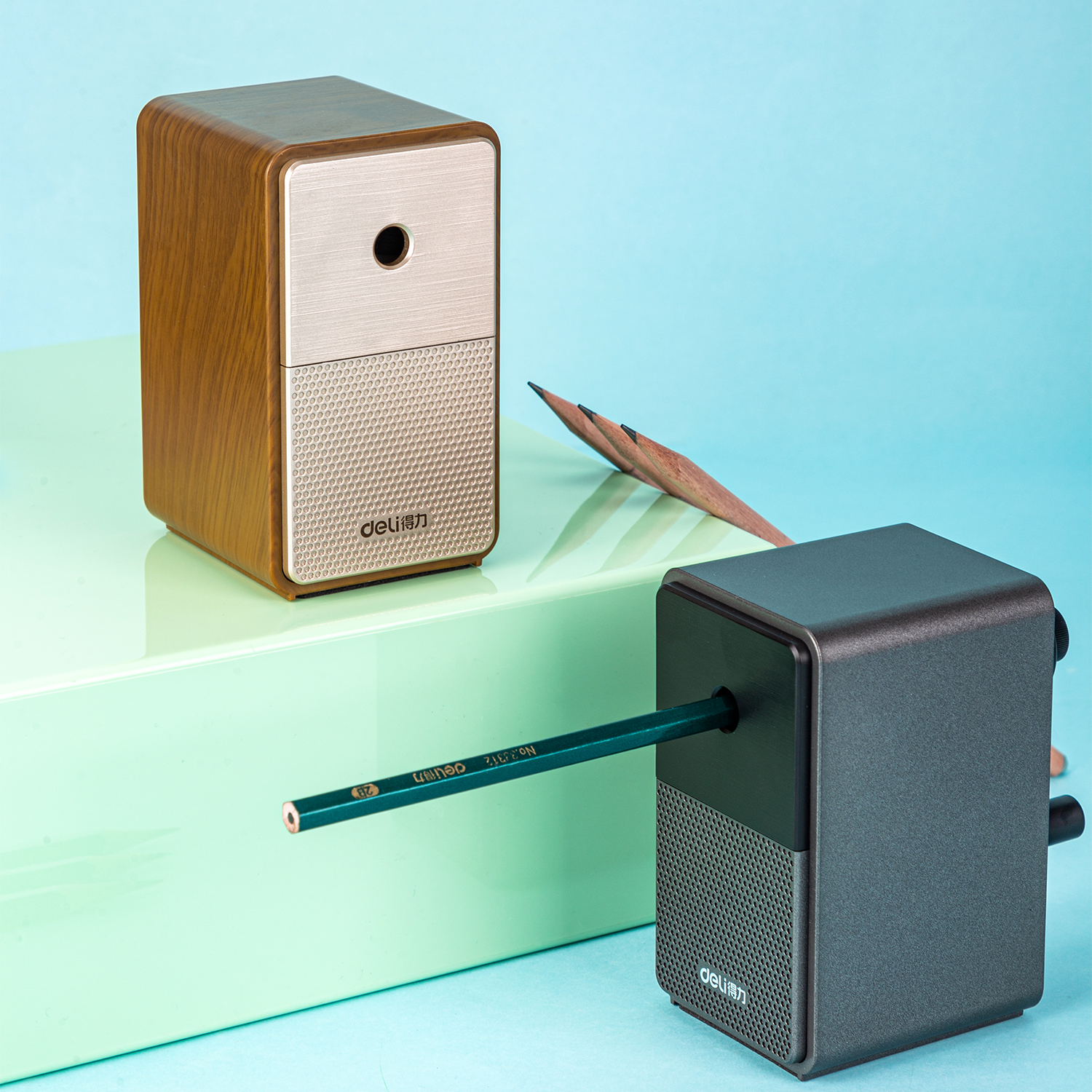 deli E71160 Rotary Pencil Sharpener, For graphite pencil φ6.9-8mm, Black - Image 5