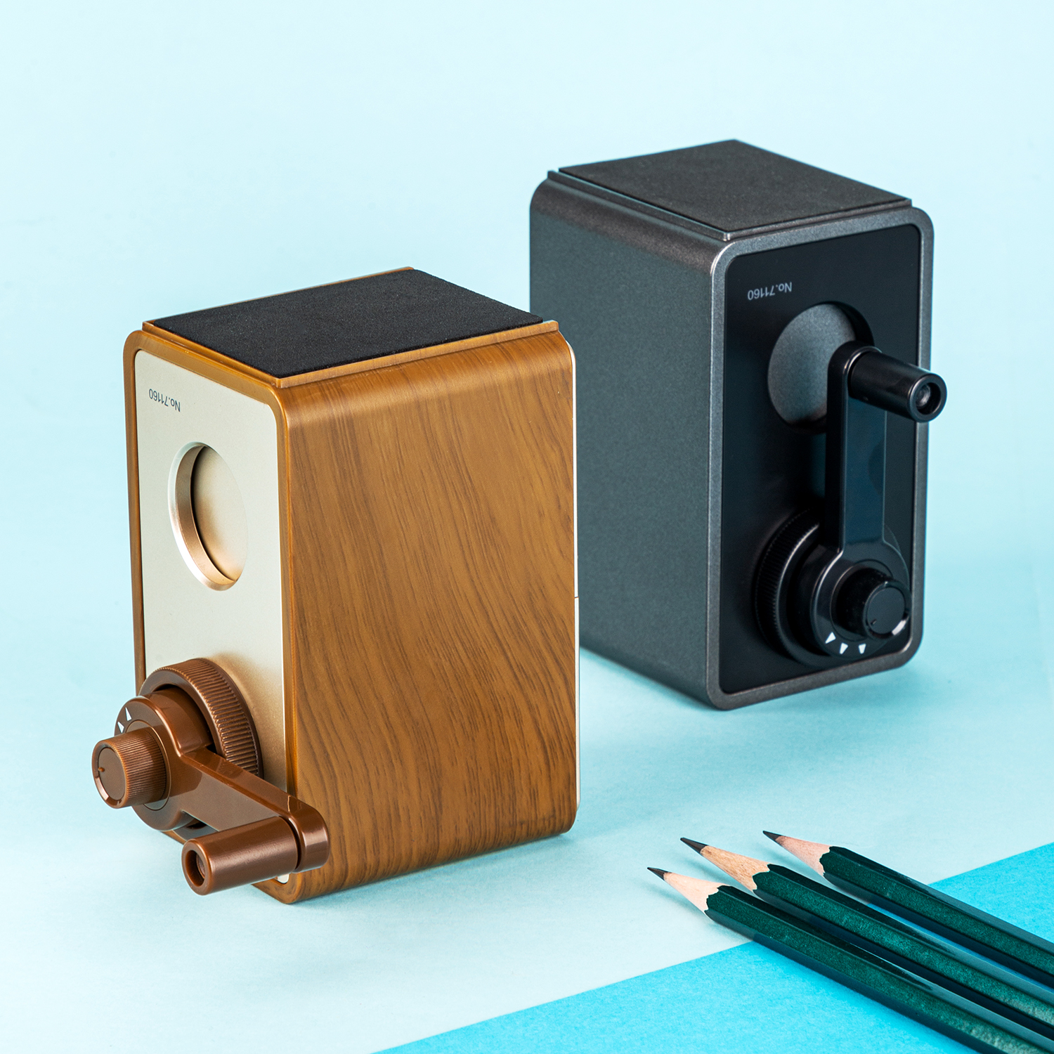 deli E71160 Rotary Pencil Sharpener, For graphite pencil φ6.9-8mm, Brown - Image 5
