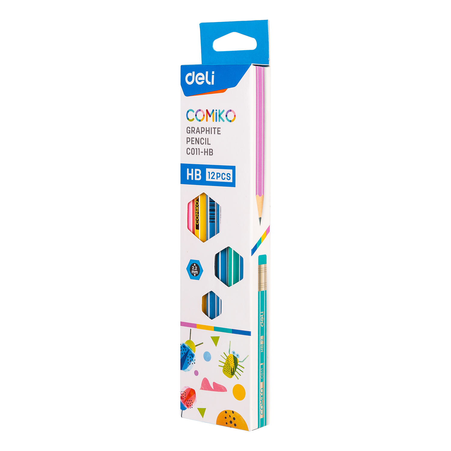 deli EC011-HB Graphite Pencil, HB, Assorted Colors - Image 5