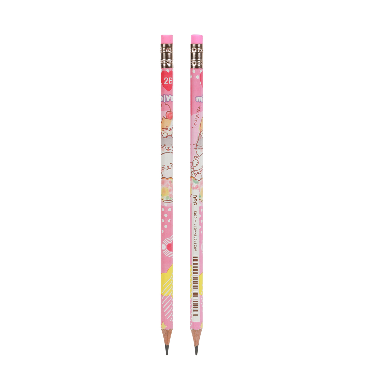 deli EC012-2B Graphite Pencil, 2B, Assorted Colors - Image 5
