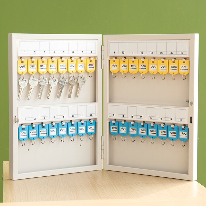 deli 9322 Key Cabinet, 385*277*50mm; 32-bit keyhole, Grey - Image 5