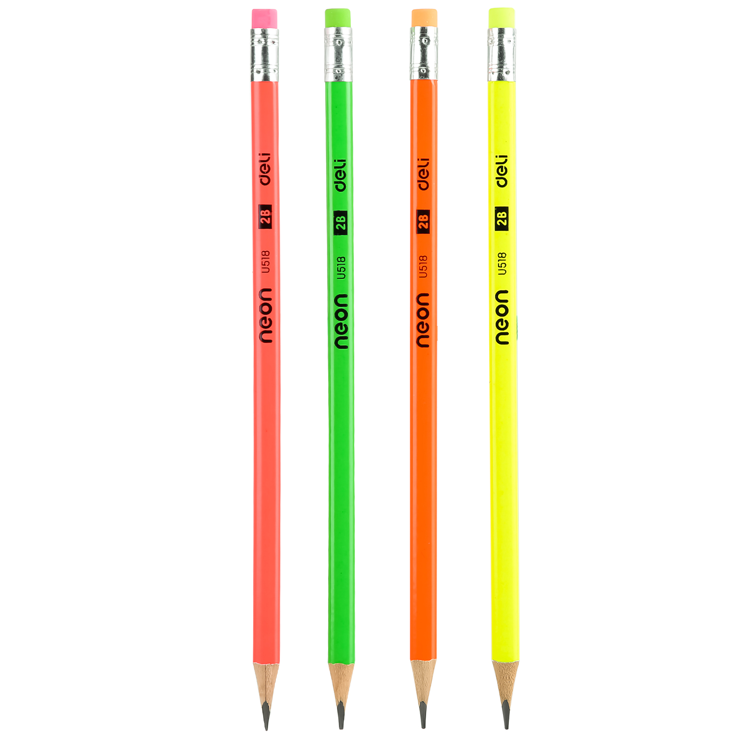 deli EU51806 Graphite Pencil, 2B, Assorted Colors - Image 5