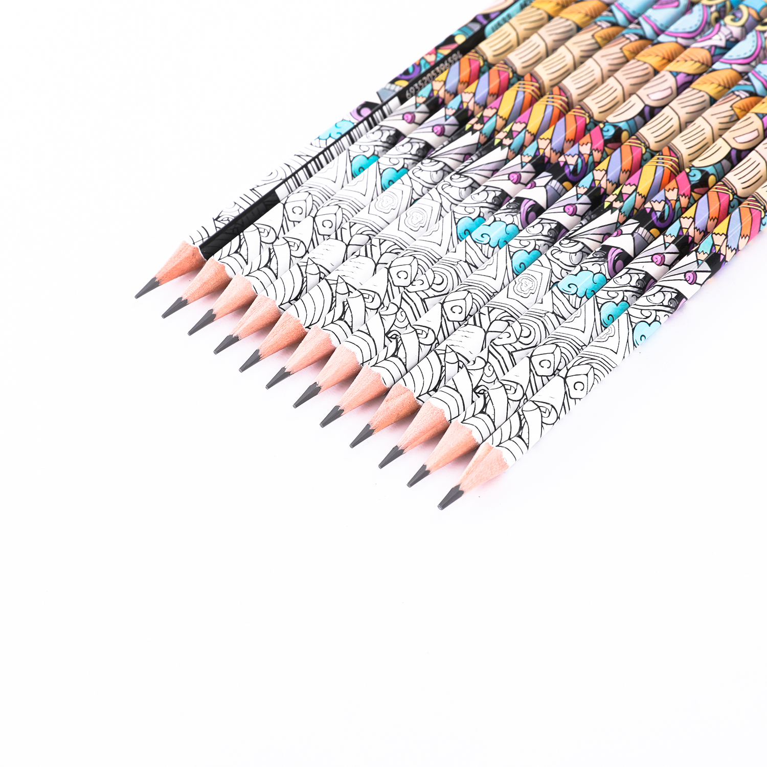 deli EU53300 Graphite Pencil, 2B, Assorted Colors - Image 5