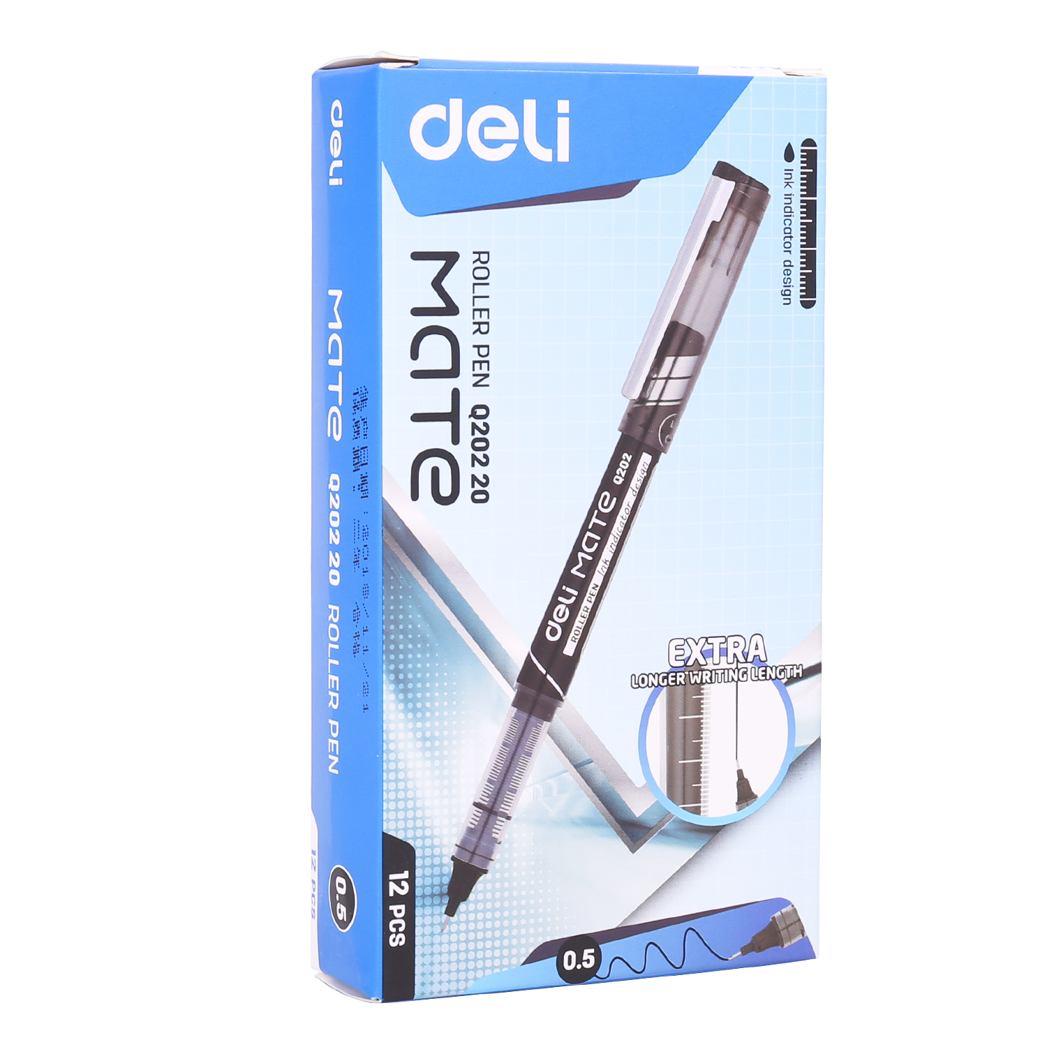 deli EQ20220 Roller Pen, Bullet tip:0.5mm, Black - Image 5