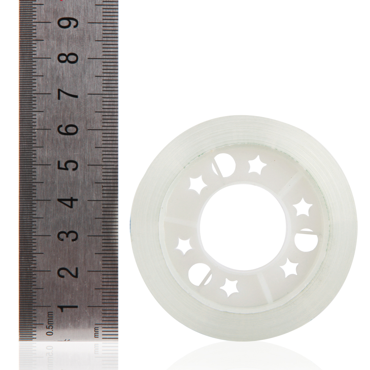 deli 30002 Stationery Tape, 8mm*40y*38um6rolls/tube, Transparent - Image 5