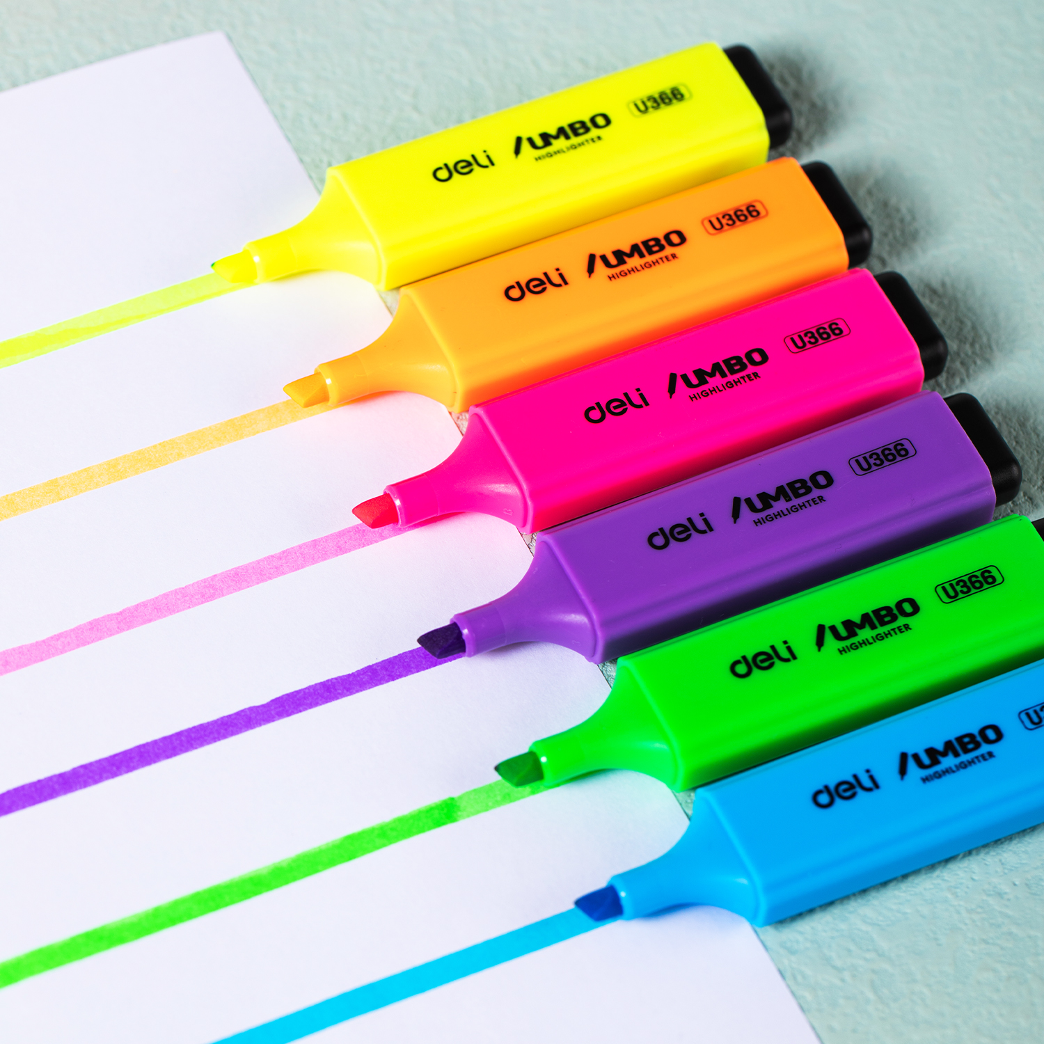 deli EU366-GN Highlighter, Chisel tip: 1~5mm, Green - Image 5
