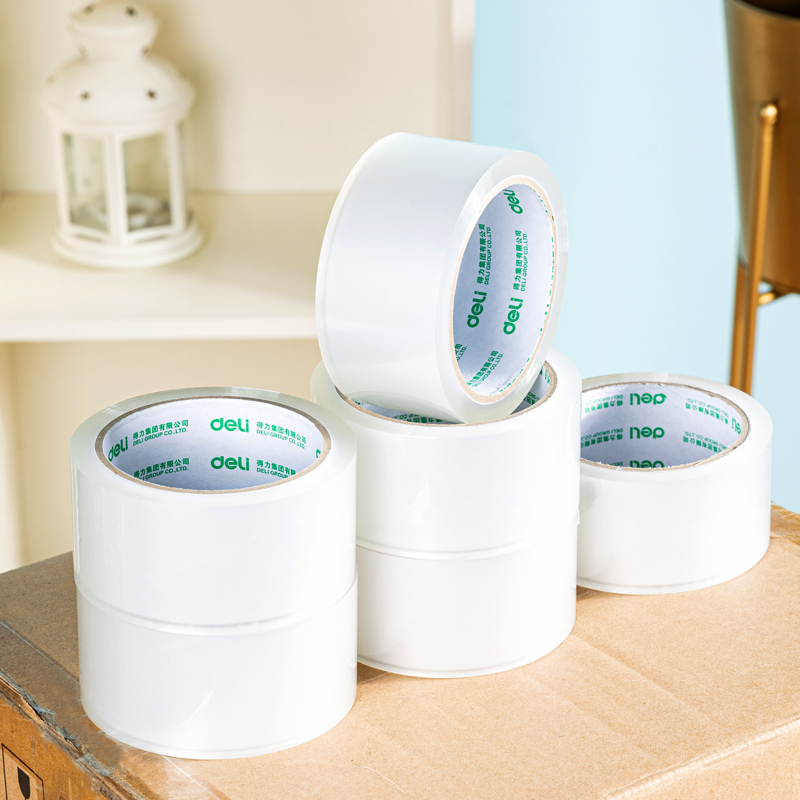 deli 30212 Packing Tape, 48mm*60y*45um(6rolls/tube), Transparent - Image 4