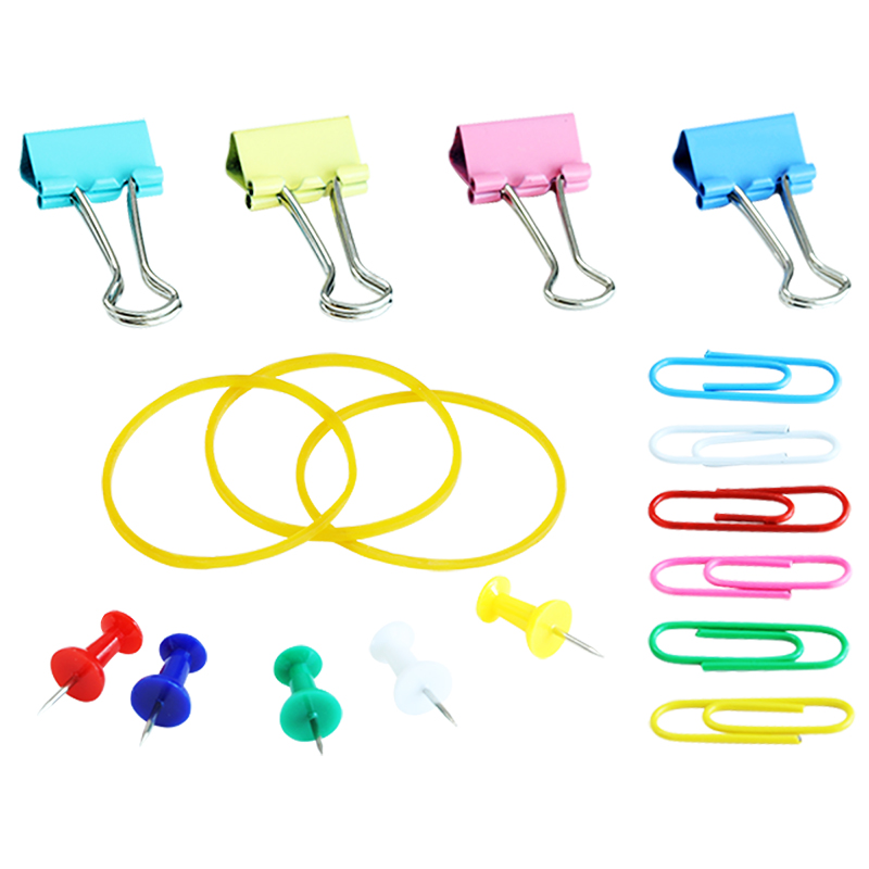 deli 8500 Desk Organizer Pack, 3#/100pcs, 50pcs, 5#/10pcs, 12g, Assorted Colors - Image 5