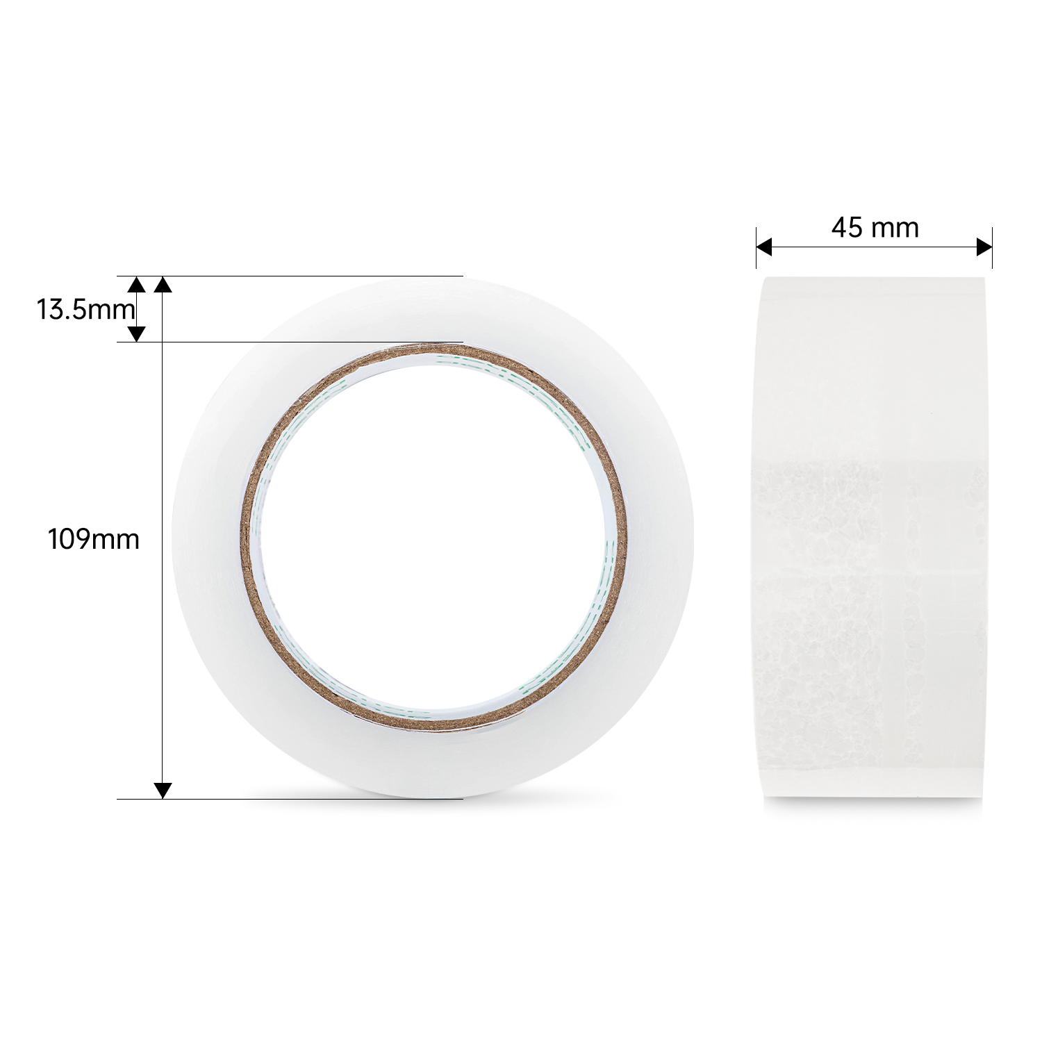 deli 30902 Packing Tape, 45mm*100y*45um 6rolls/tube, Transparent - Image 5