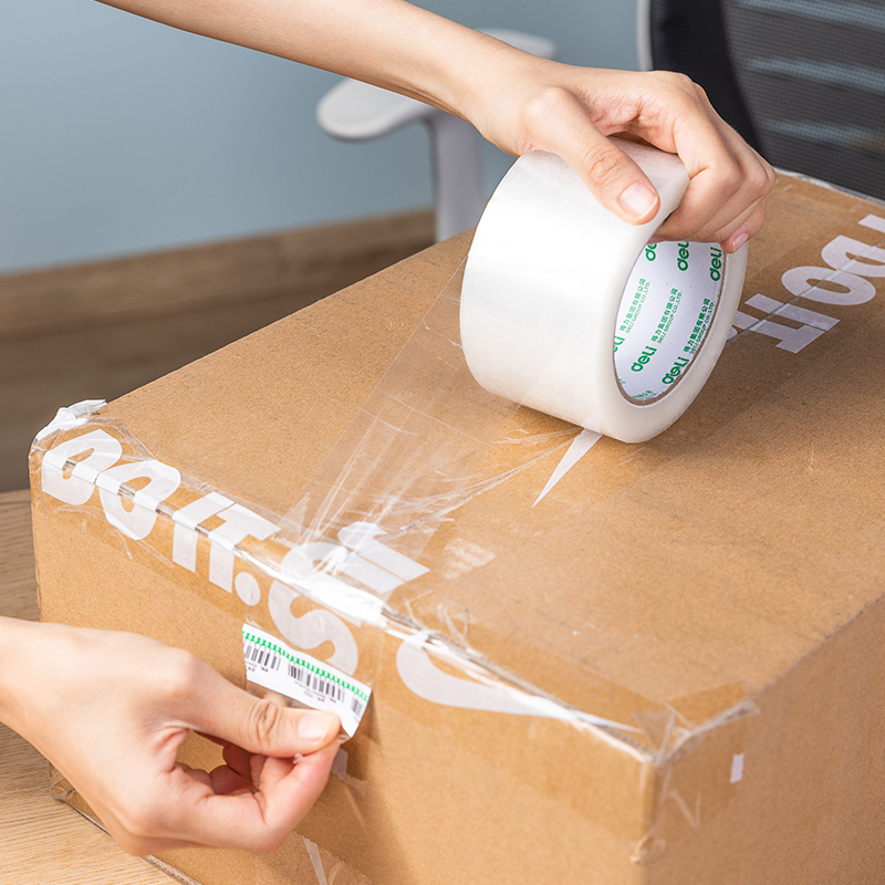 deli 33301 Packing Tape, 60mm*100y*45um, Transparent - Image 5