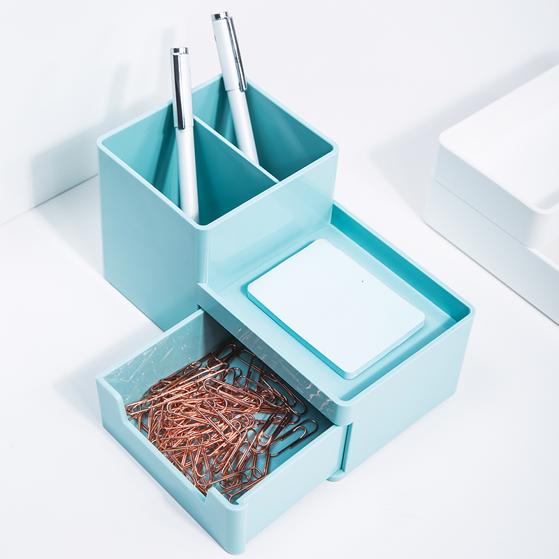 deli 8907 Desk Organizer, 172x88x90mm, Light Blue - Image 5