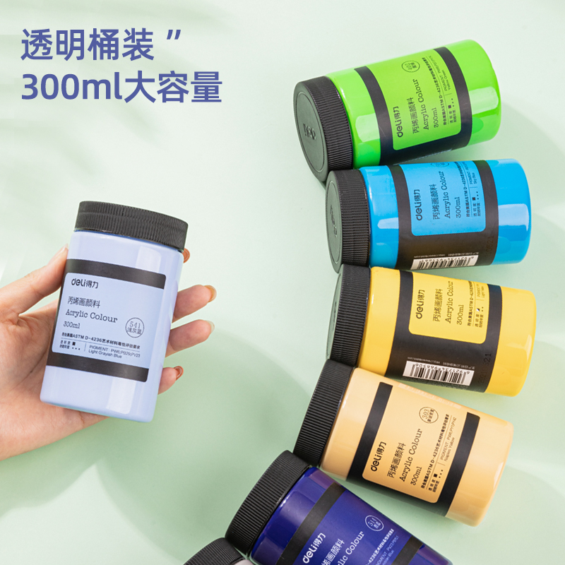 deli 73875 Acrylic Colors, 300ml, Naples Yellow - Image 5