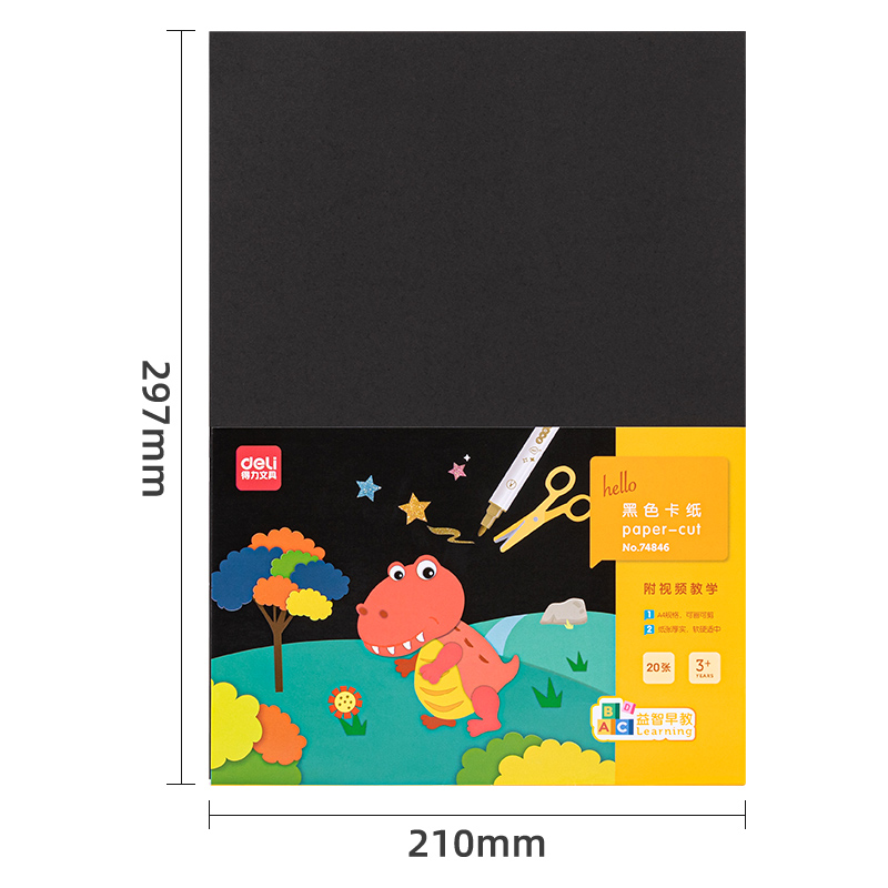 deli 74846 Black cardboard, A4, Assorted Colors - Image 4