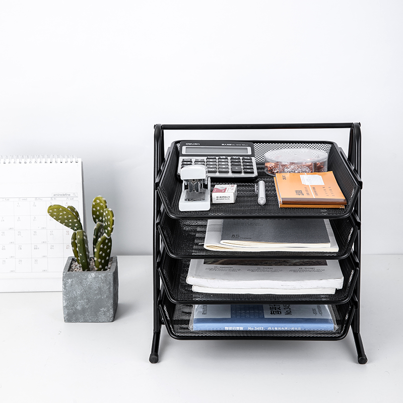 deli 9184 File Tray, 346.7*296*308.5mm, Black - Image 5